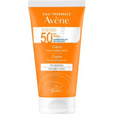 Авен Сонцезахисний Крем SPF 50 для сухої та чутливої шкіри Avene Crème very high protection spf 50+, 50 мл