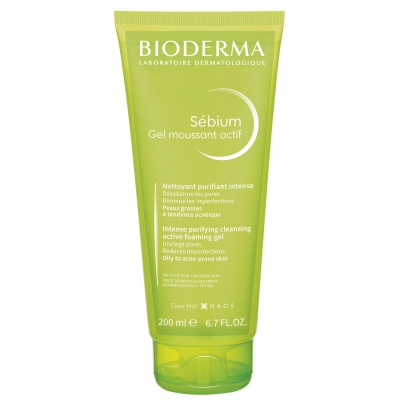 Bioderma Себіум Гель Актив очищуючий Bioderma Sébium Gel moussant actif, 200 мл