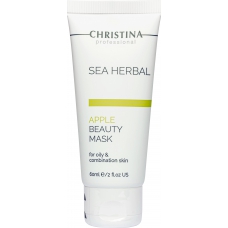 Яблучна маска для жирної та комбінованої шкіри Christina Sea Herbal Beauty Mask Green Apple, 60 мл