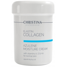Зволожуючий крем для нормальної шкіри Christina Elastin Collagen Azulene Moisture Cream with Vitamins A, E&HA, 250 мл