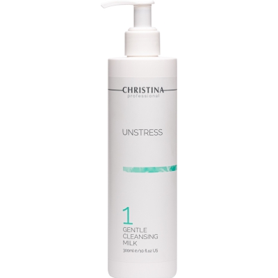 Ніжне очищувальне молочко (крок 1) Christina Unstress Gentle Cleansing Milk, 300 мл