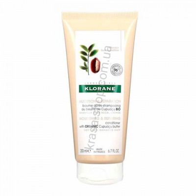 Клоран Купуасу Бальзам поживний для волосся Klorane Baume après-shampooing au beurre de Cupuaçu BIO, 200 мл