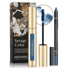 Набір Туш синя + Олівець для очей Keenwell Savage Color Set 4 мл + 1,5 г