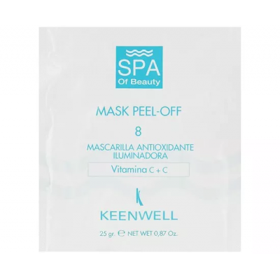 Альгінатна СПА-маска антиоксидантна депігментувальна No8 Keenwell SPA of Beauty Mask Peel-Off 8 25 гр