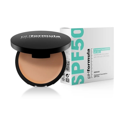 pHformula Компактна основа (середній тон) Compact Foundation Medium Plus SPF 50+, 14 г