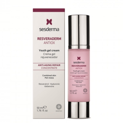 Сесдерма Resveraderm Концентрований омолоджувальний крем гель SesDerma Resveraderm  Antiox Cream Gel, 50 мл