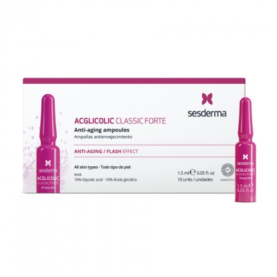 Сесдерма Acglicolic Classic Ампули з гліколевою кислотою сильної дії Sesderma Acglicolic Classic Ampoules Forte, 10 х 1,5 мл