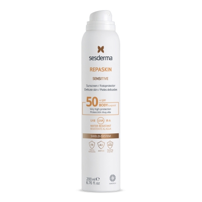 Сесдерма Сонцезахисний спрей для чутливої шкіри Sesderma Repaskin Fotoprotector Sensitive Spray SPF 50, 200 мл