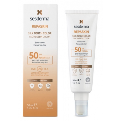 Сесдерма Сонцезахисний тональний крем для обличчя Sesderma Repaskin Silk Touch Color SPF 50, 50 мл